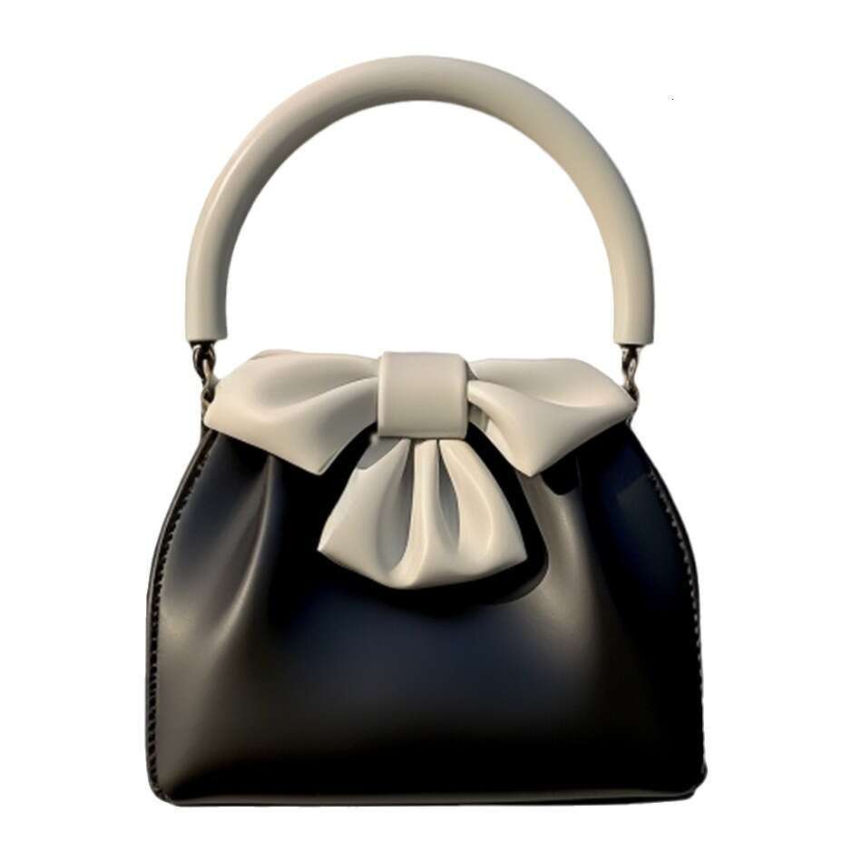 2025 New Spring Summer Fashionable Pleated Handbag for Women, Textured Commuter Style Bag, Color-Block Bowknot Bucket Bag