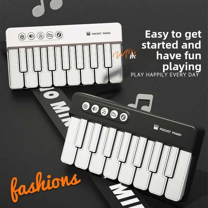 LED Rainbowcolored Keys Electronic Keyboard Kids Cartoon Piano Keyboard Music Baby Instrument Music Educational Toys Kids Gifts C250912