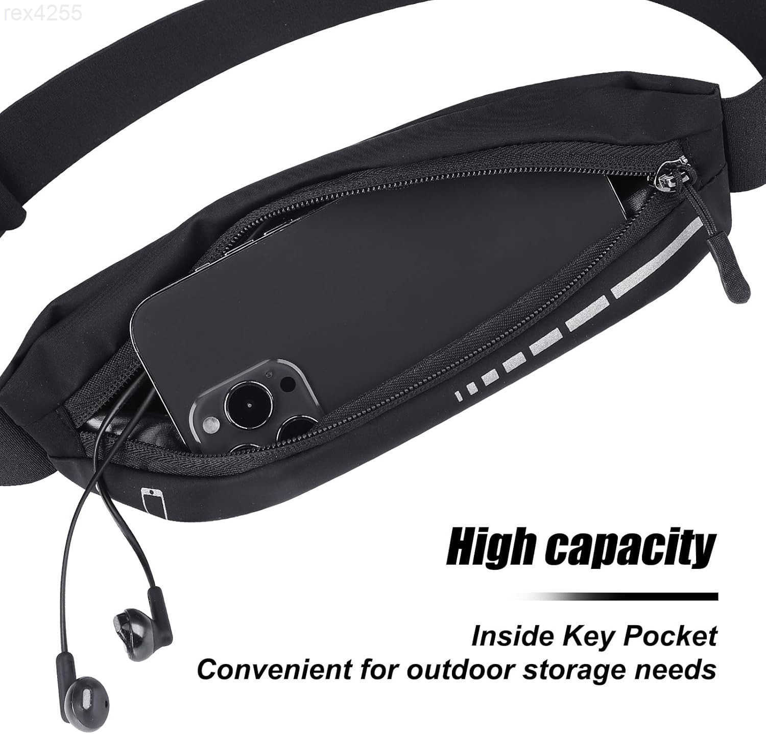 2 PCS Slim Running Belt Fanny Pack Running Phone Holder Runners Pouch Waist Pack for Workout Money Belt Running Gift Gear Accessories for Women Men Wa