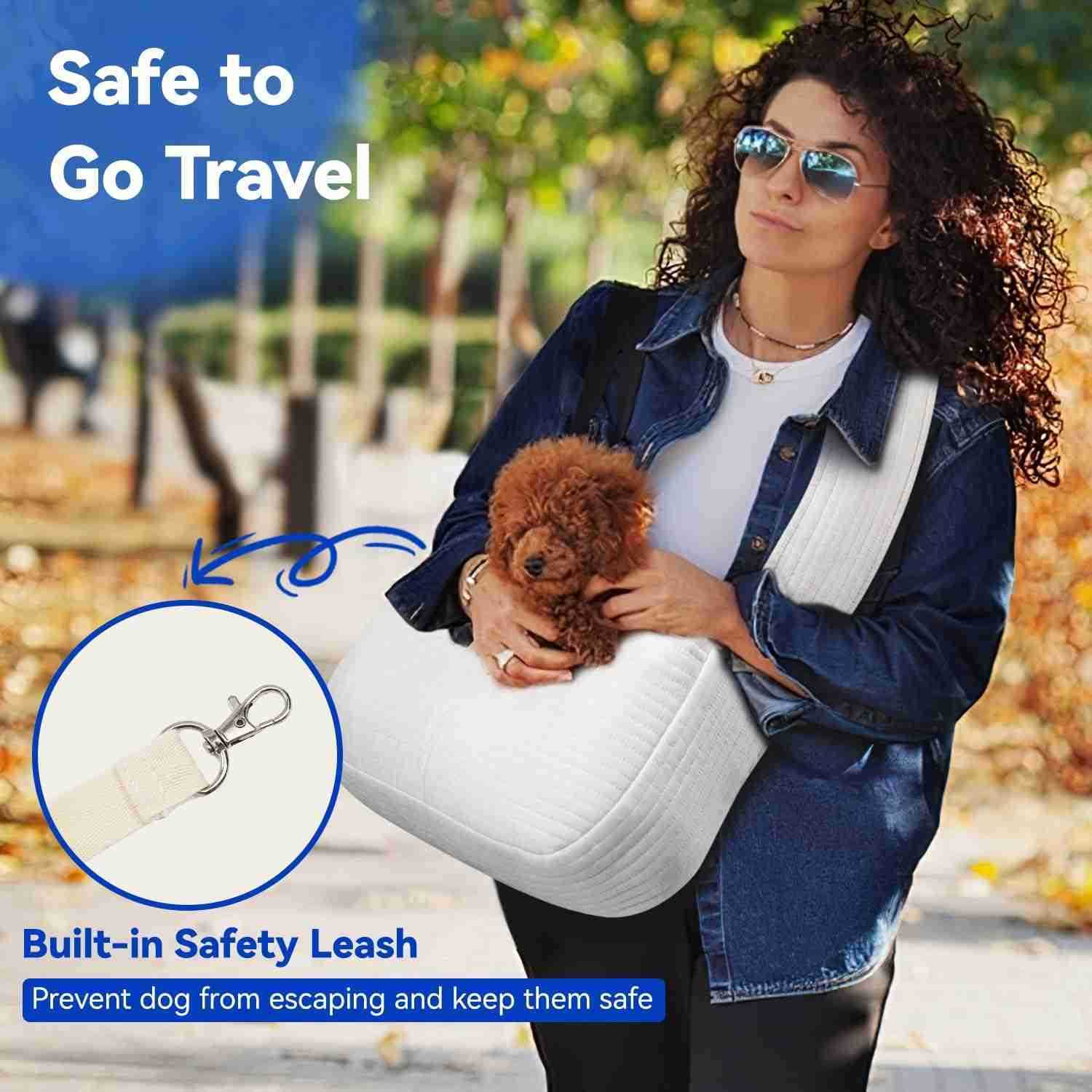 Dog Sling Carrier for Small Dogs Cats UltraComfortable Dog Carrier Sling Up to 10lbs HandFree Widened Strap Dog Purse for Cat Puppy Dog Pouch Carrier 