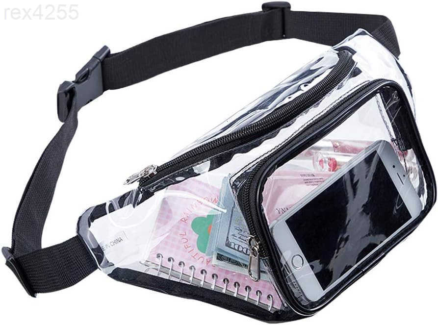 Clear Fanny PackStadium Approved Waist Pack for Festival GamesTravel and ConcertsBlackW250912