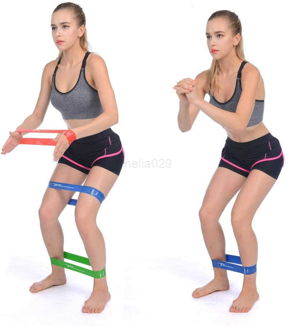 Resistance Loop Bands with Workout Poster 165x 224Set of 5 Exercise Bands for Crossfit Workout and Physical Training W250912