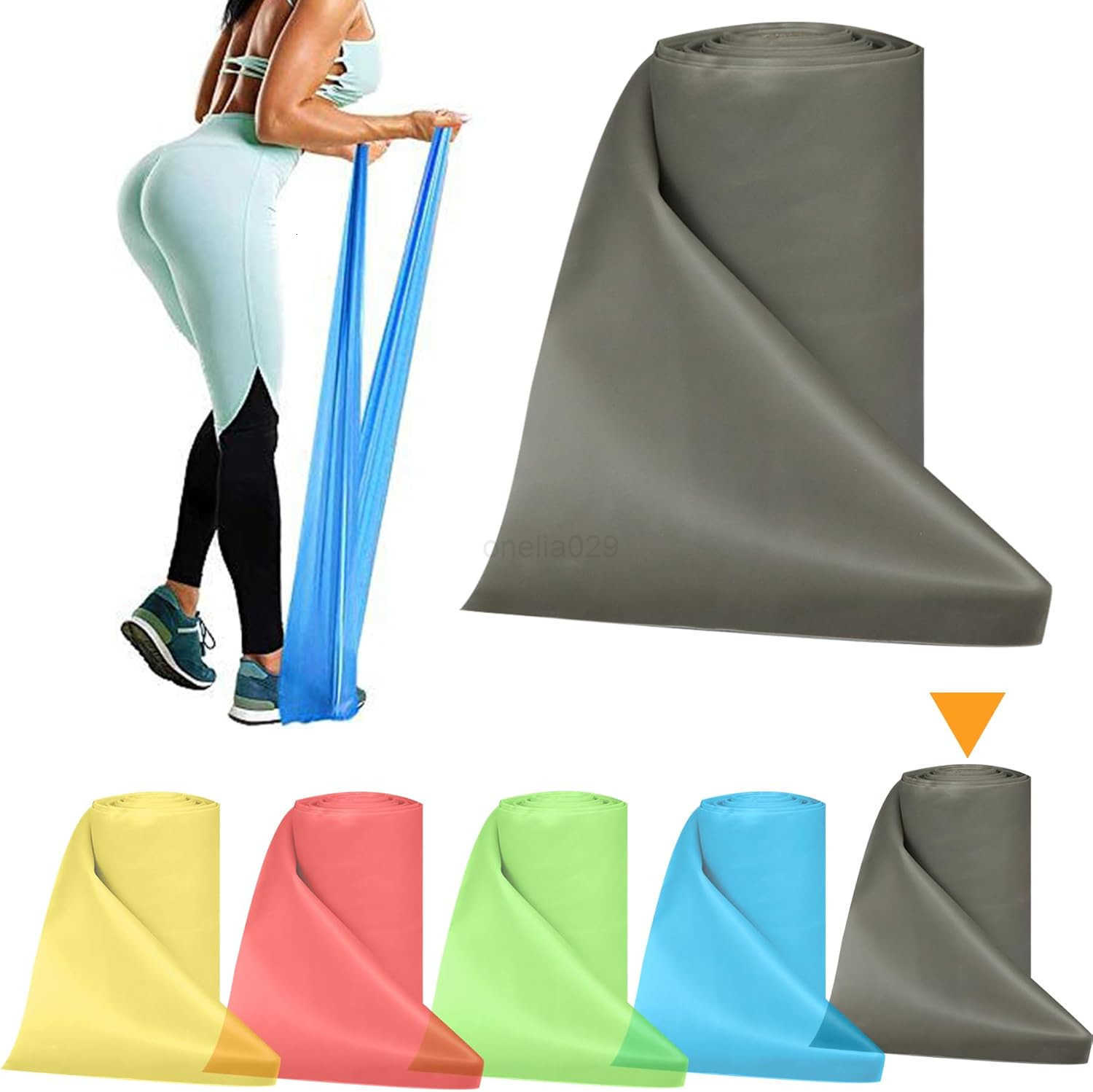 Resistance Bands Bulk Rolls for Working Out Women and Men 8 Yard Physical Therapy Bands Elastic and Exercise Bands for Rehab Yoga Pilates Gym Home Exe