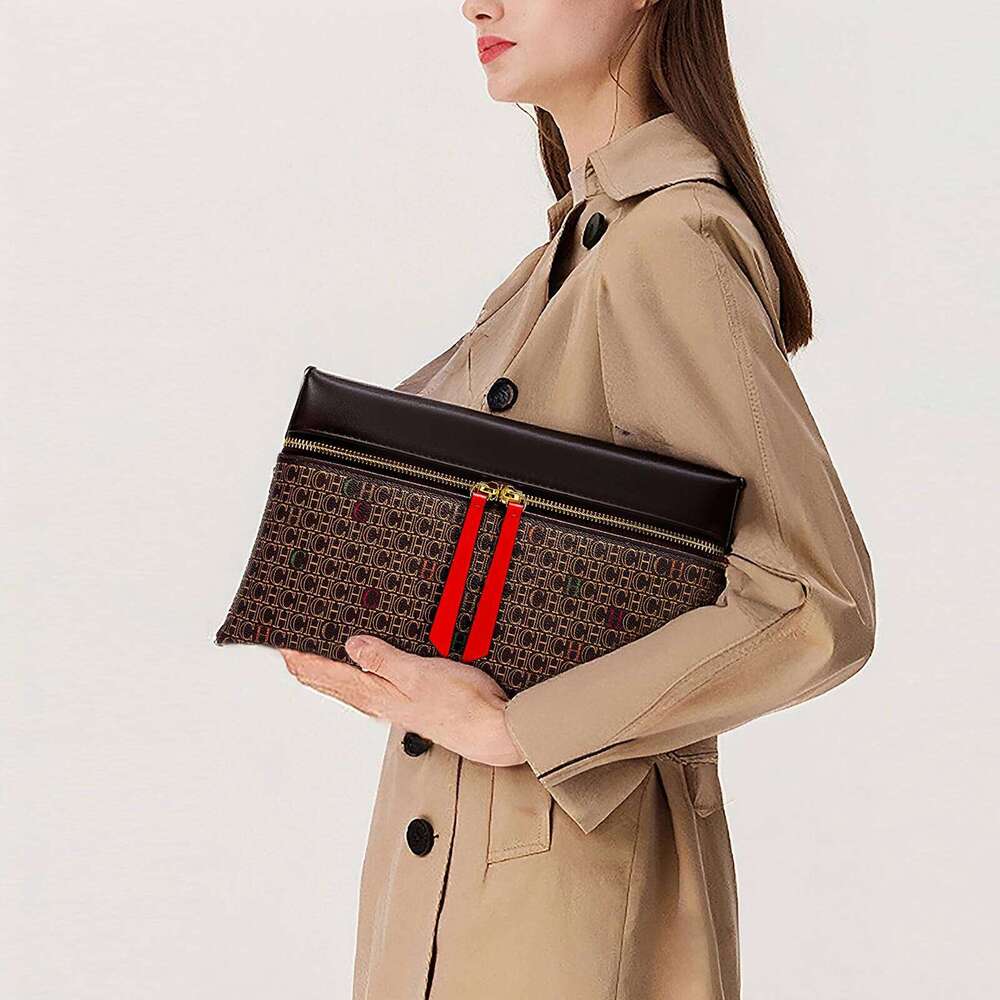 Ladies' Shoulder 2025 Autumn New Coffee Zipper Phone Detachable Crossbody Bag