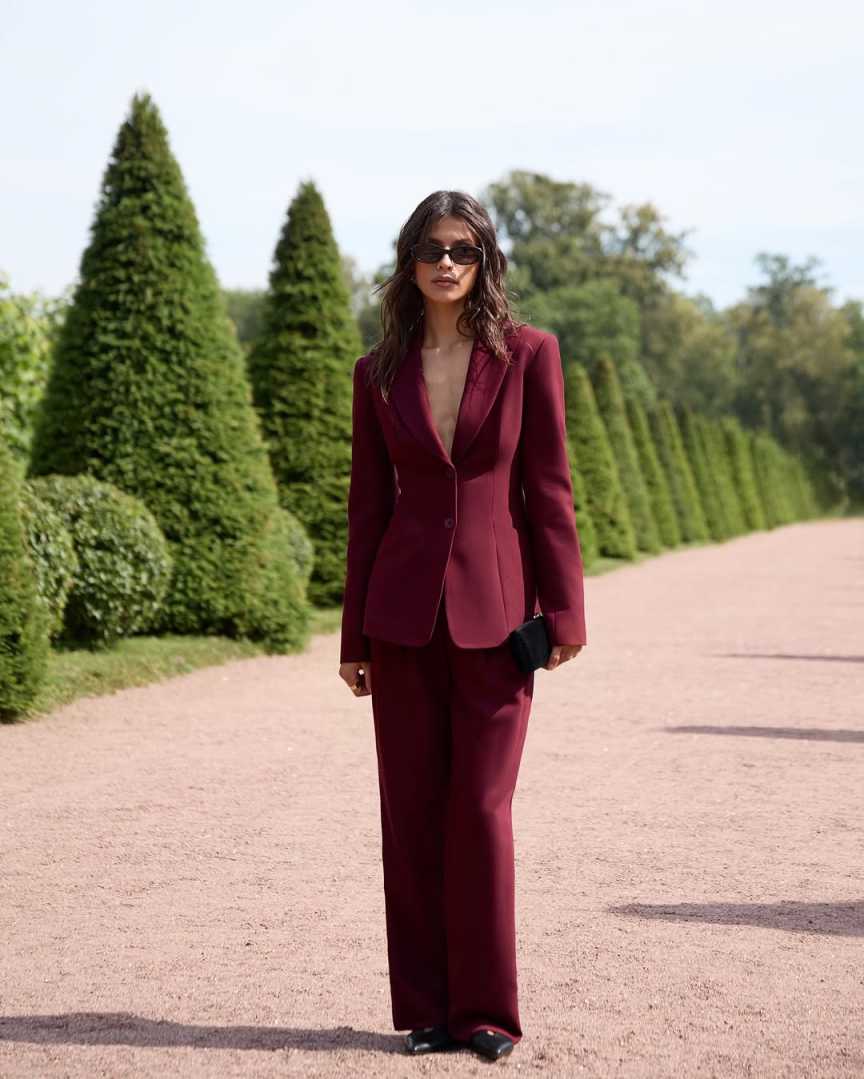 Slim Fit Women Pants Sets For Wedding Pretty Girl Evening Party Blazer Guest Wear Customized 2 Pieces