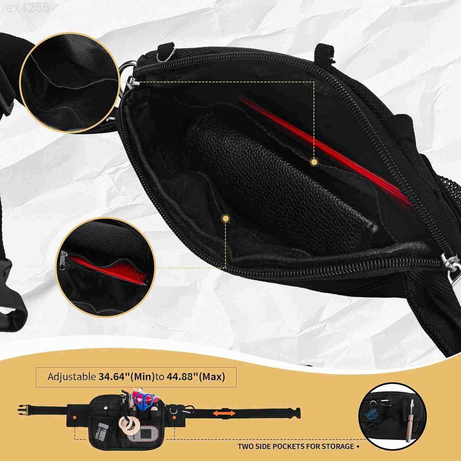 Fanny Pack with Stethoscope Holder Medical Bag Pocket Organizer Utility Pack for Work Tools Vet Tech and Teacher Tool Belt BlackW250912