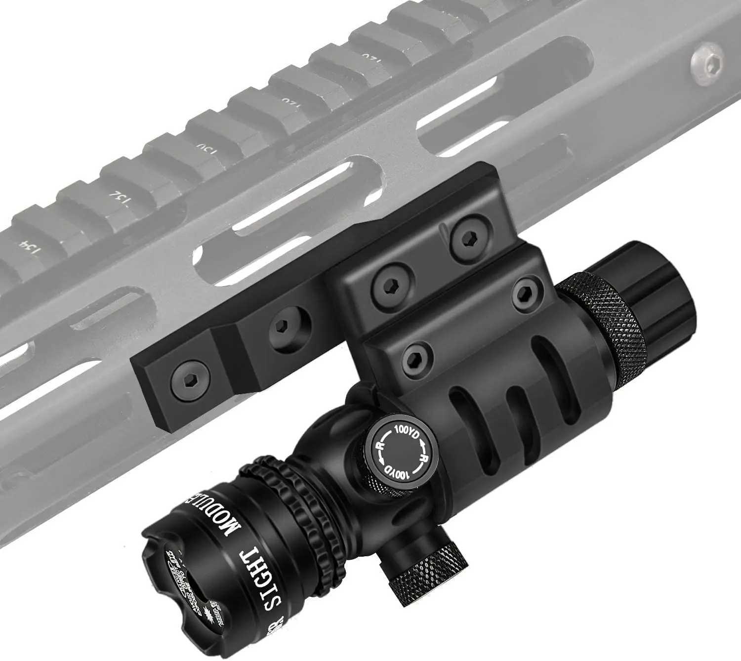 MidTen Riflescope Combo Green Dot Laser Sight 532nm Scope with Pressure Switch Storage Box Fit Picatinny and MLok Rail C250912