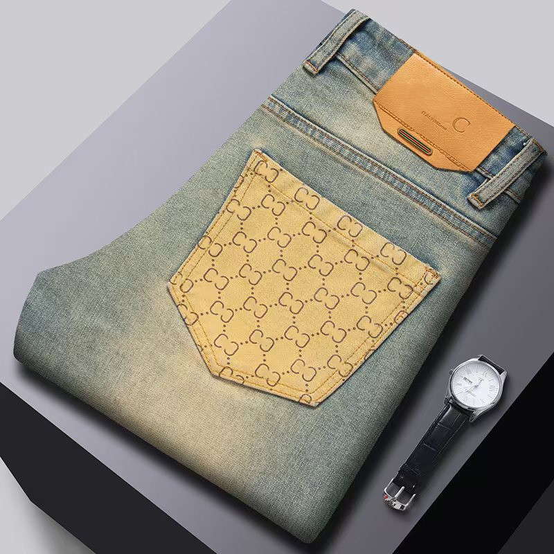 2025 New Fashion jeans Denim Trousers Mens Business casual Jeans Designer Jean men Pants High-end Quality Straight Design Retro Streetwear Casual long trousers g890