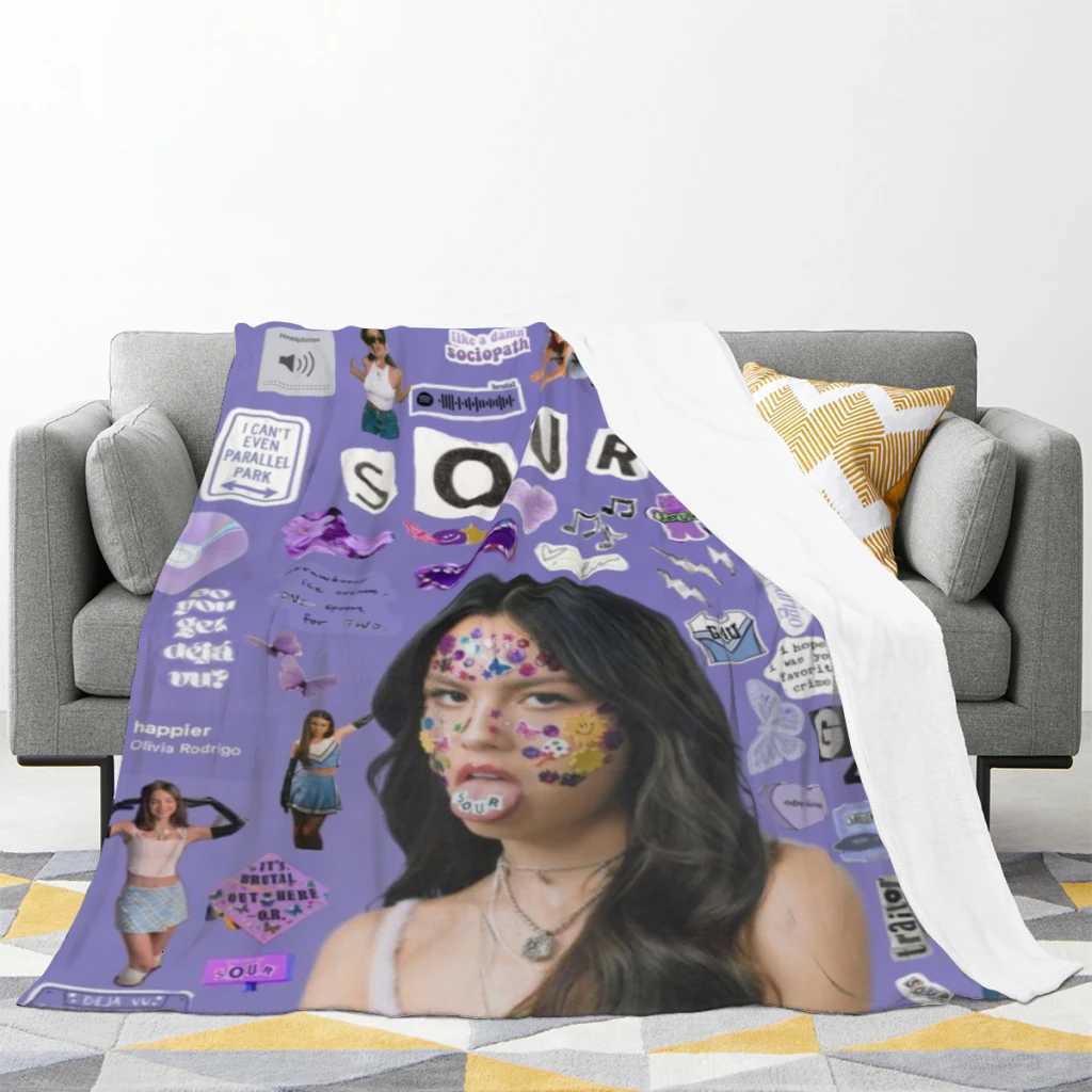 Olivia Vampire Rodrigos Sour Blanket Sofa Bedroom Bed Home Office Nap Blanket Car Travel Picnic Blankets GiftXJ250912