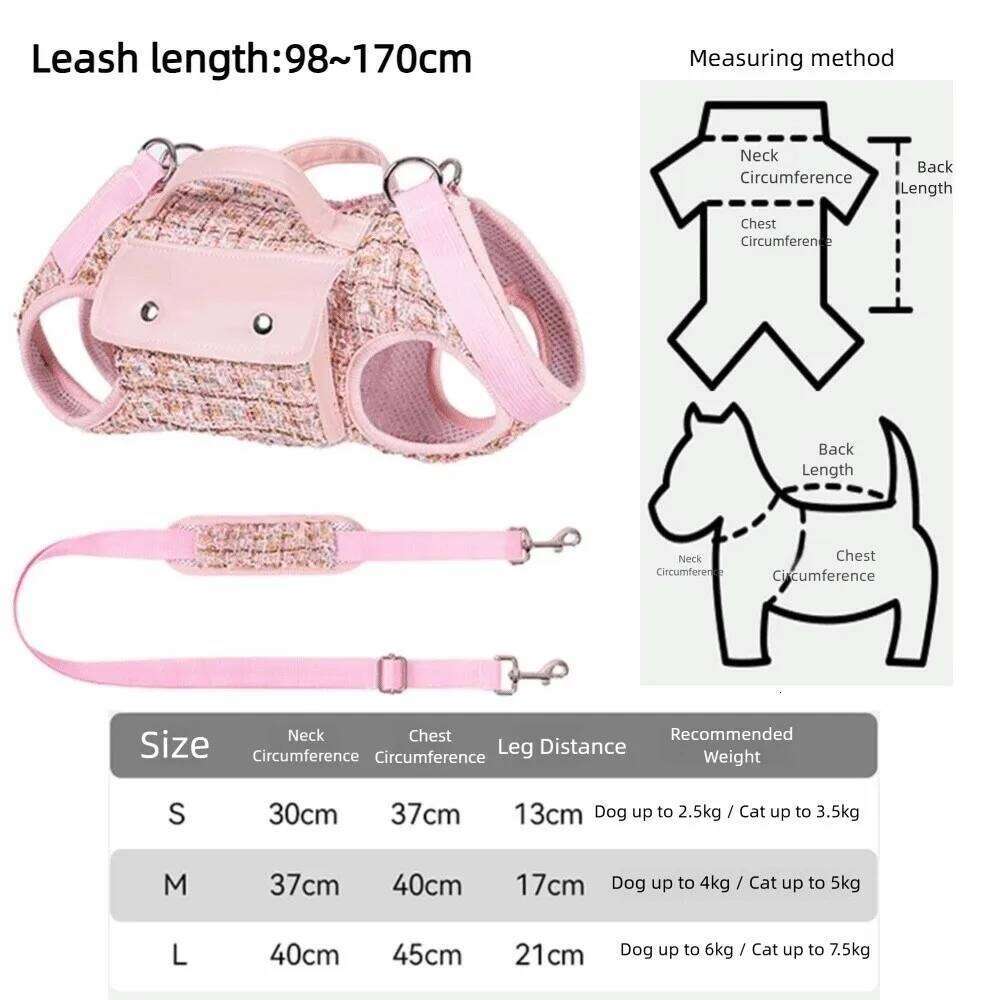 Stylish Dog Horizontal with Leash Handle Elegant Pet Traction Backpack Breathable Edge-wrapped Cat Carrier Bag