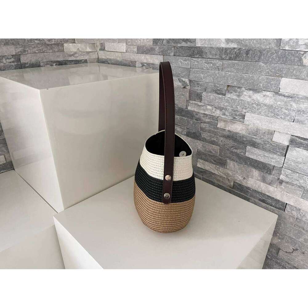 Designer Bag Tote Bag Shoulder Bag Designer Handbag Straw Woven Bag Single Shoulder Literary Bucket French Style Summer Underarm