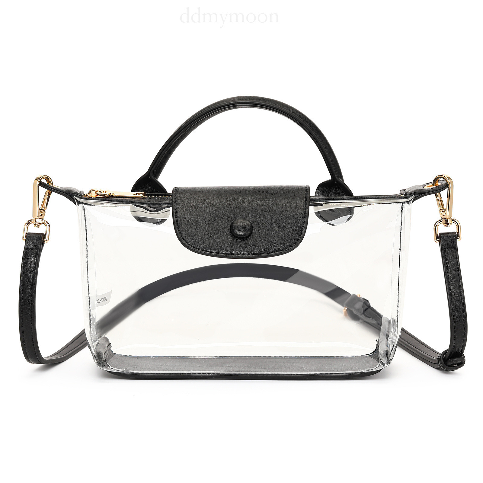 2025 New PVC Transparent Single Shoulder Crossbody High-end Feel Women's Bag Portable Fashion Handbag ddmymoon