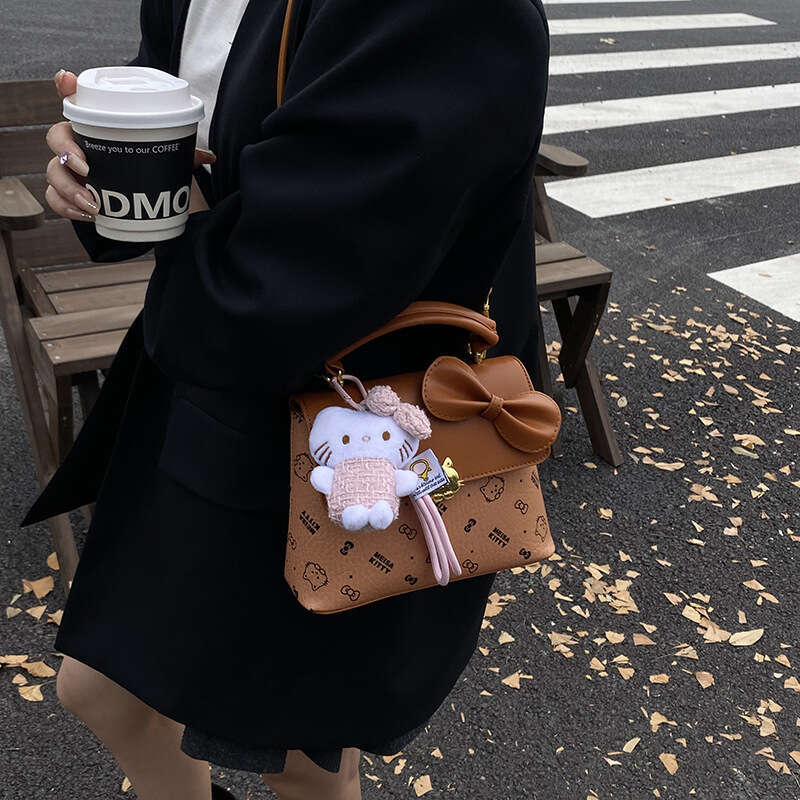 Designer Bag Luxury Handbags Small Tote Bags for Women 2025 New Pattern Printed Versatile Shoulder Crossbody Bag with Bowtie