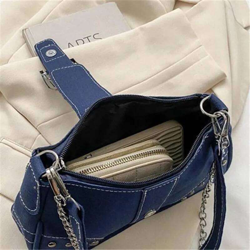 Simple Retro Underarm Fashionable Trend Shoulder Canvas Casual Texture Crossbody Bag For Women