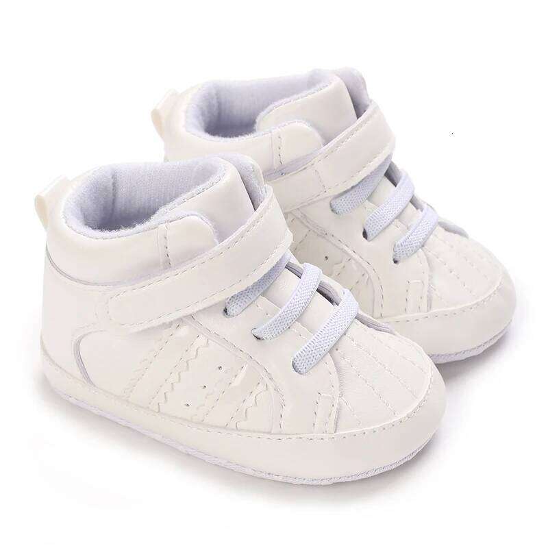 0-18M Newborn Baby for Boys Fashion PU Stripe Casual Sports Soft Sole Comfortable Walking Shoes