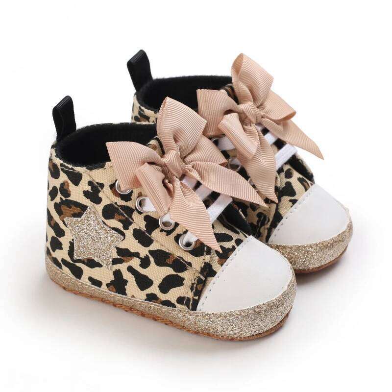 0-1 year old baby Girls fashion leopard print casual sneakers sandals comfortable toddler shoes