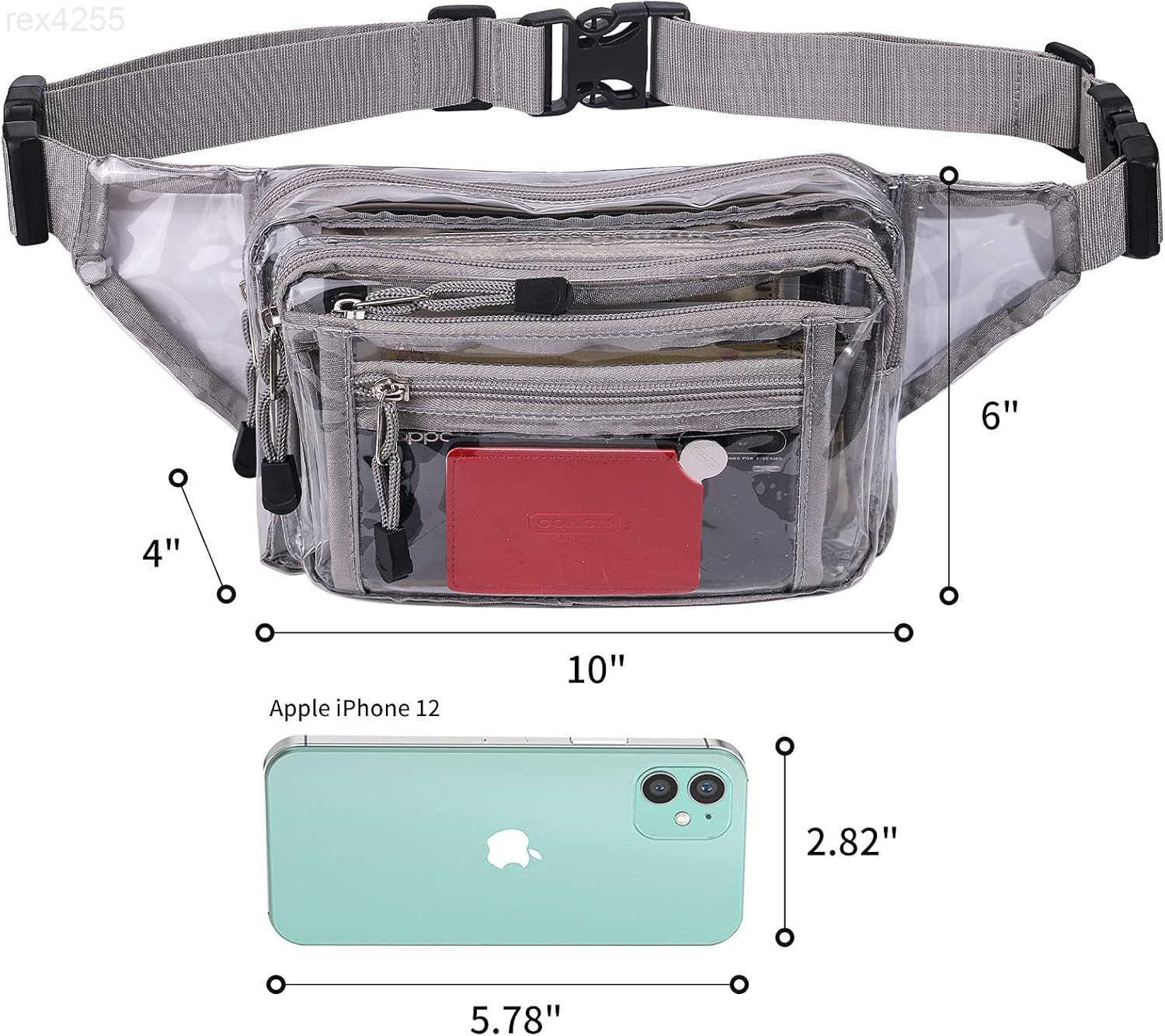 Clear Bag Stadium Approved Large Clear Fanny Pack for Women for WorkMultipurpose Waist Bag for Travel Sporting EventW250912