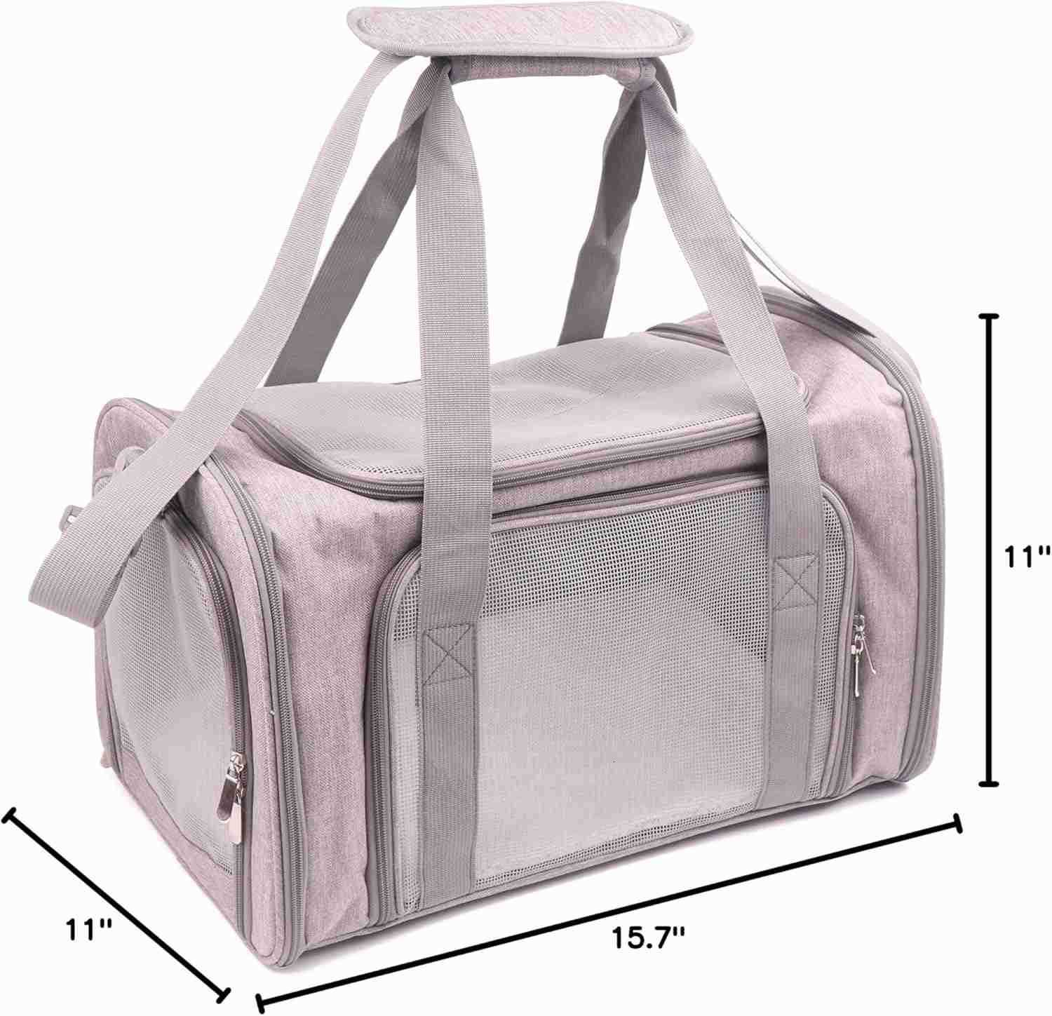 Pet Carrier Bag for Dog CatPortable Pet Bag Folding Fabric Pet Travel Carrier Pet Cage for Small DogCollapsible Puppy Messenger Pet Bags Airline Appro
