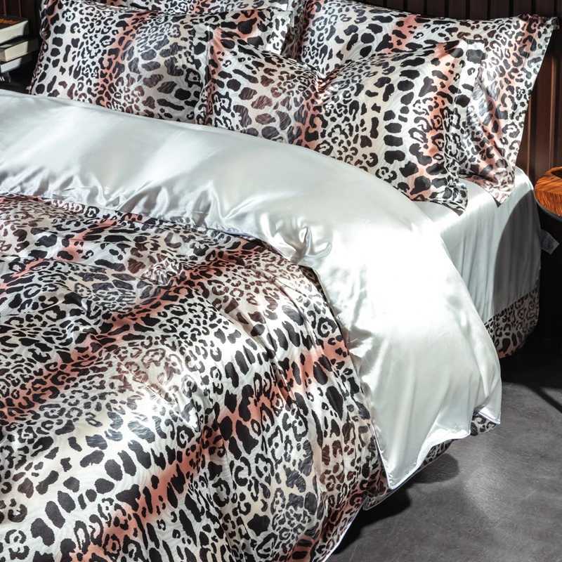 High End Blending Natural Mulberry Silk Bedding Set Luxury Satin Silky Bed Sheets Set Duvet Cover FittedFlat Sheets Pillowcase C250912