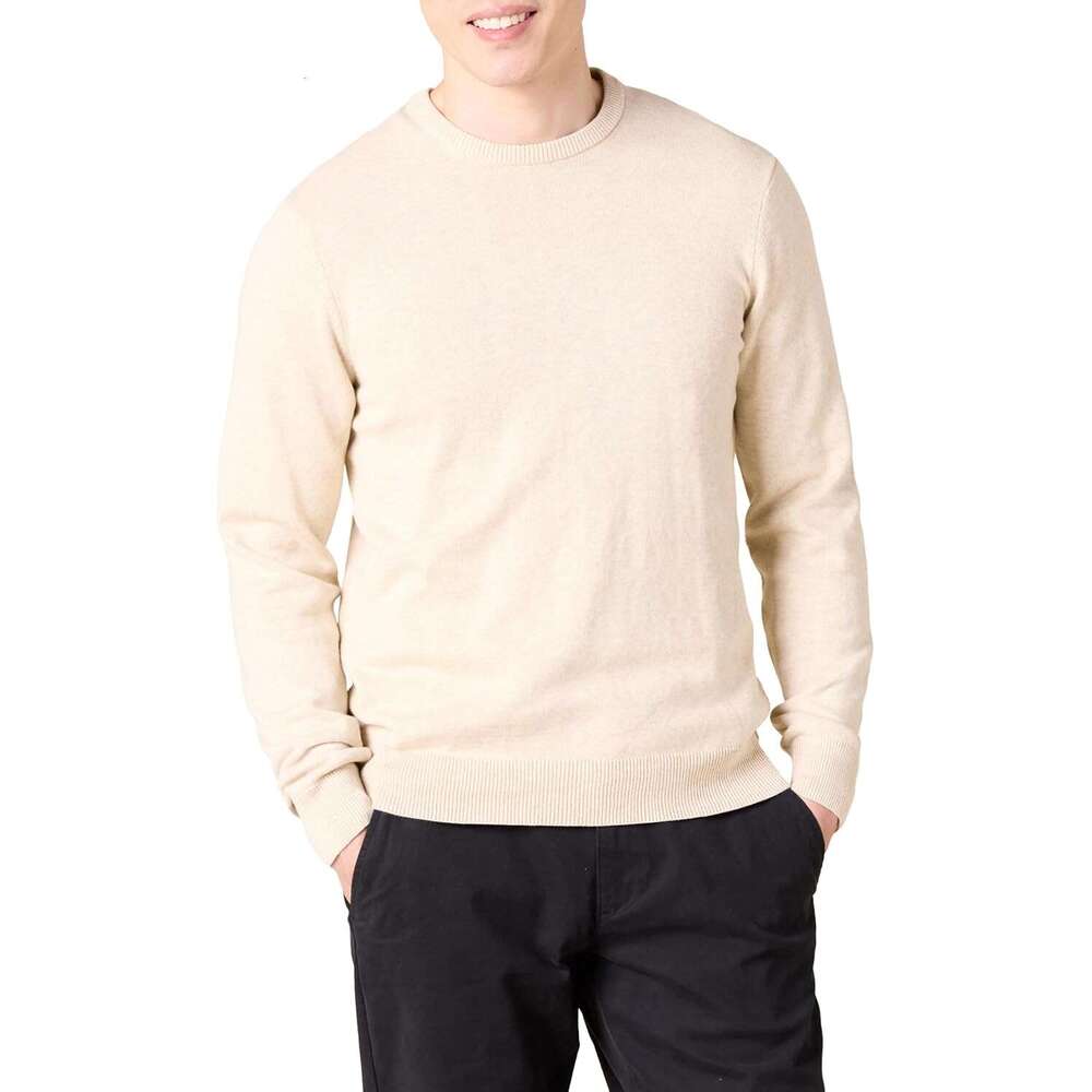 Men's Sleeve Crew Neck Sweater, 100% Cotton, Available in Plus Size and Extra Long ab