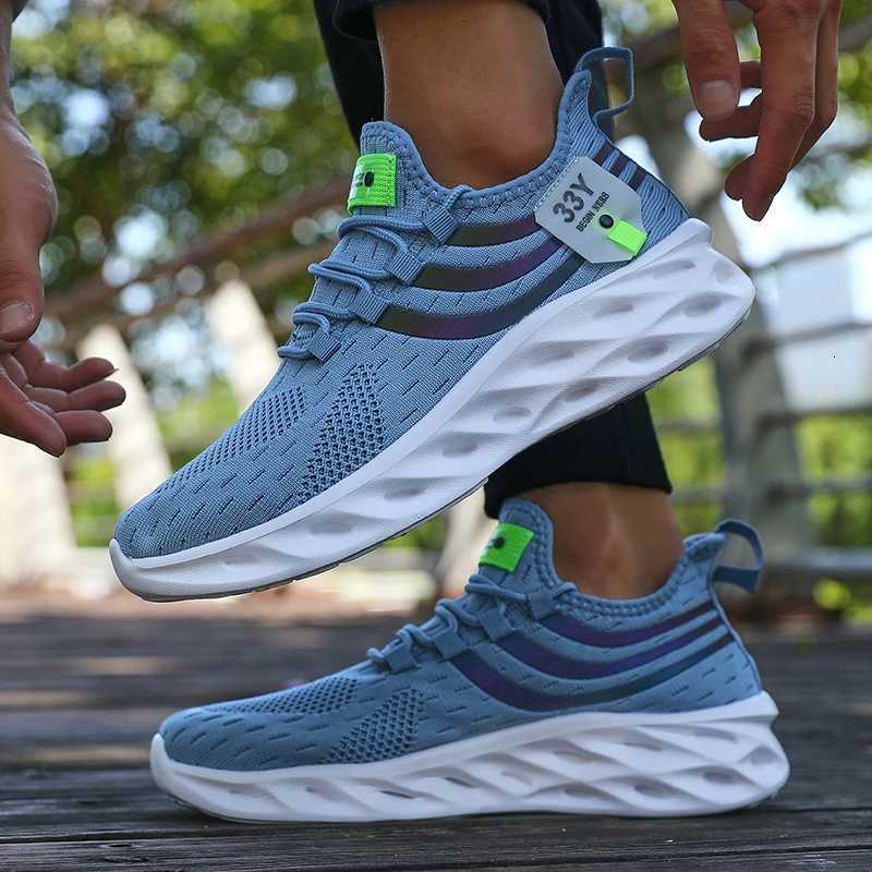 Mens Mesh Running Shoes Breathable Lightweight Sneakers Outdoor Mesh Black Running Shoes Athletic Jogging Tenis Walking Shoes W250912