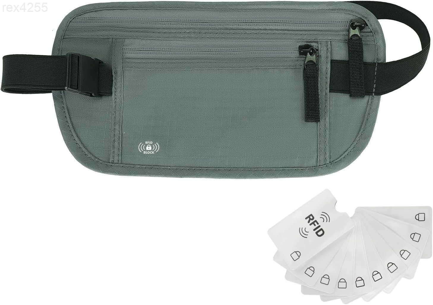 Money Belt For Travel Women Men Hidden Rfid Passport Holder For Travel BlackW250912