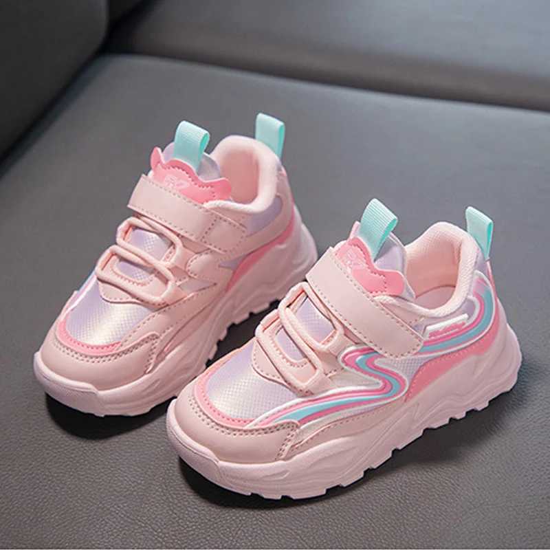Children Sneaker Autumn Girls Sports Shoes PU Leather Platform Kids Shoes 4 To 12 Years School Casual Girls Sneaker Y250912