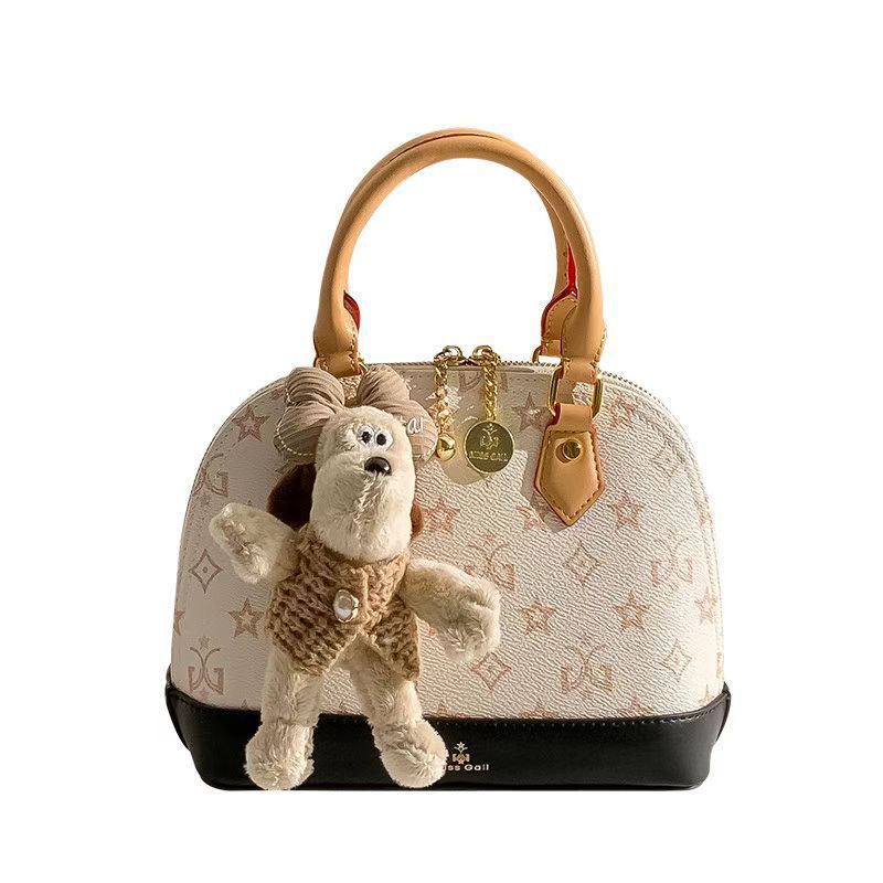 Free Shipping 2025 Designer Shell-Shaped Clutch Bag - Unique Monogram Shoulder Purse for Women, Chic Convertible Top Handle Crossbody Bag