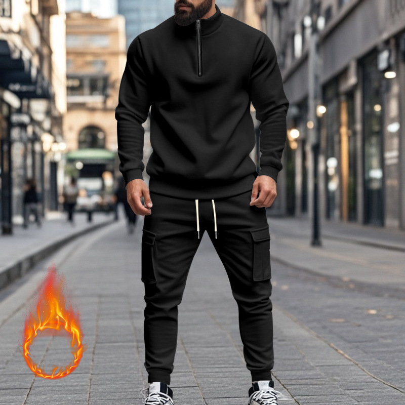 Autumn Men 2 Piece Sets Patchwork Tracksuits Sportswear Mens Zipper Jacket + Pant Tracksuit Male Sweatshirt Casual Suit Set EU Size: S-3XL