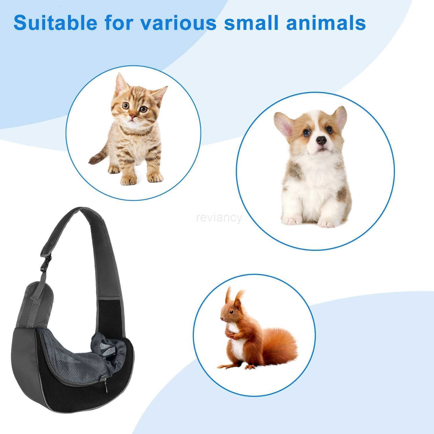 Pet Dog Sling Carrier Pocket Adjust Strap AntiFalling Design Breathable Mesh Travel Safe Sling Bag Carrier for Dogs CatsW250912