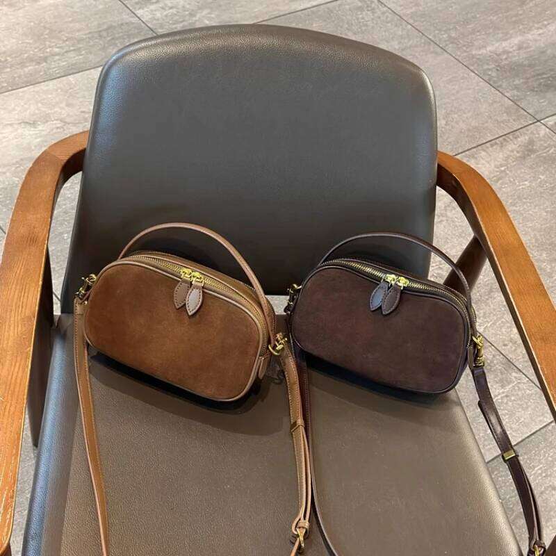 Designer Bags Vintage Suede Crossbody Bags For Women High Quality Cowhide Square Shoulder Bag Classic Retro Casual Designer Handbag Luxury Bag