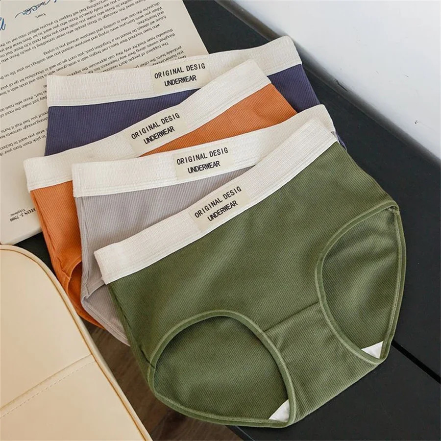 3PCSset Fashion Seamles Panties Underpanties Sports Soft Female Underwear Letter Sexy Pure Cotton Womens Intimates y250912