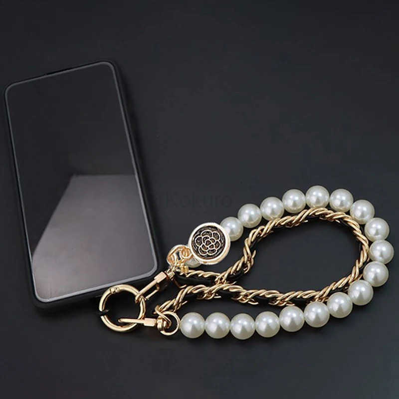 Vintage Pearl Bag Strap For Handbag Double Layer Chain Pearl Phone Lanyard Exquisite Purse Replacement Handles Bag Accessory M250912