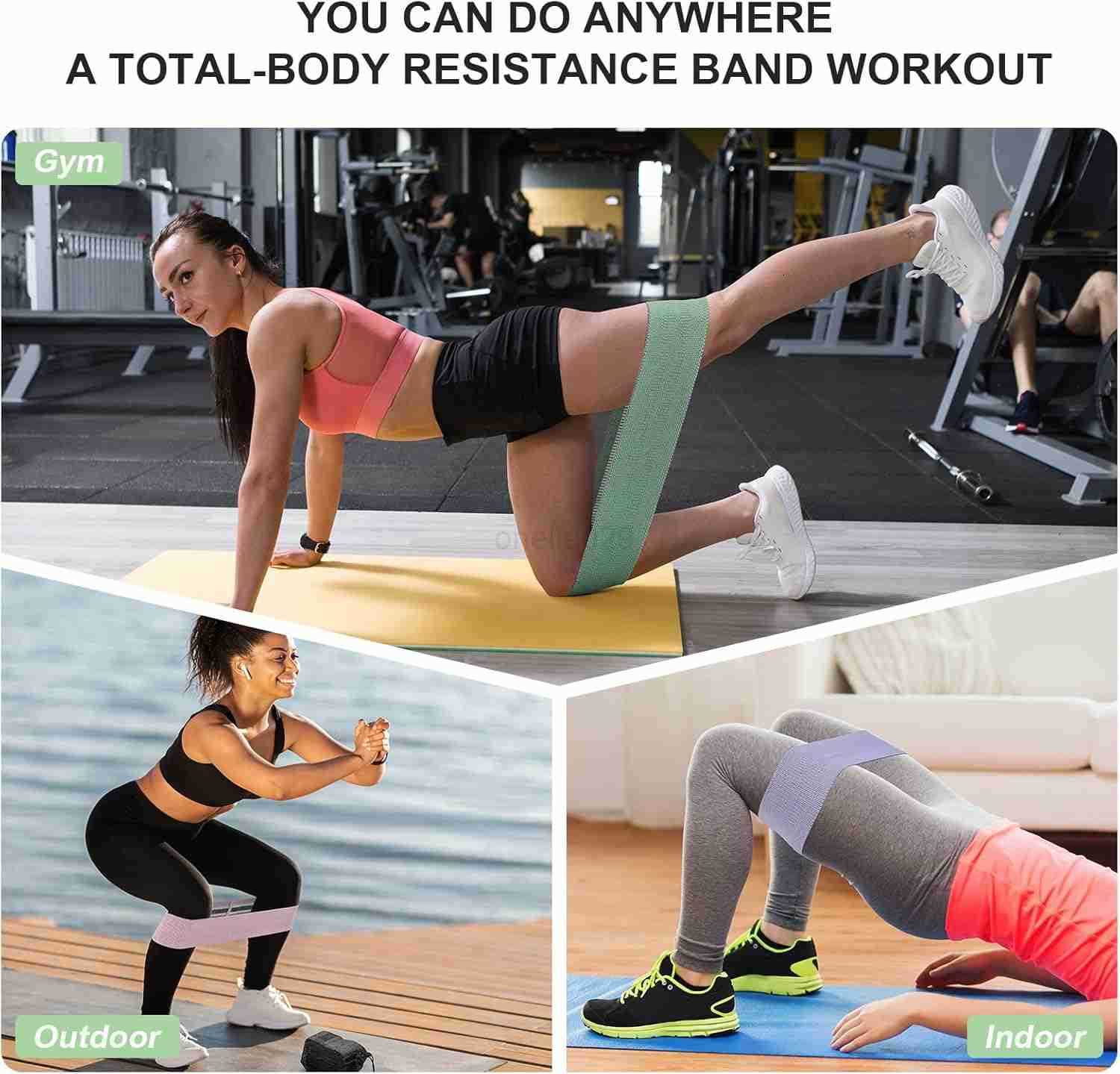 Bands Set Resistance Bands for Working Out Exercise Bands for Women and Men Legs and Butt Stretch Bands for Pilates Yoga Starter Set W250912