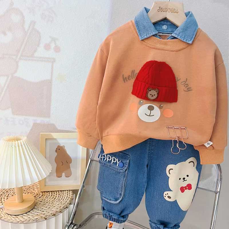 New Spring Autumn Baby Girl Clothes Suit Boys Outfits Children Fashion TShirt Pants 2PcsSets Toddler Costume Kids Tracksuits C250912