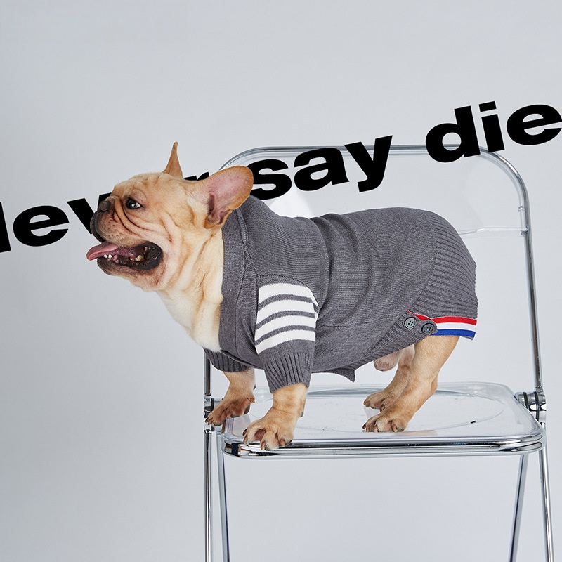 Dog Sweater Dog Cardigan Sweater Knitted Dog Sweater Classic Warm Windproof Puppy Sweater Winter Clothes for Small Medium Large Dogs CH333