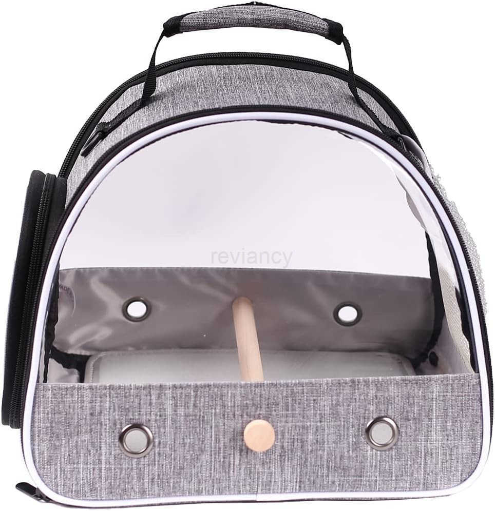 Small Bird Travel Carrier Portable Bird Travel Carrier for Parakeet Parrot Budgie Guinea Pig Bearded Dragon Reptile Carrier for Hiking Vet Visit Bicyc