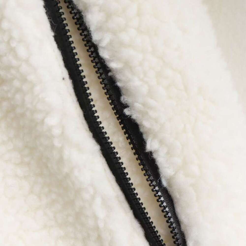 Wind Autumn And Winter New Women's Clothing Lazy Style Loose Contrasting Teddy Plush Coat B88645