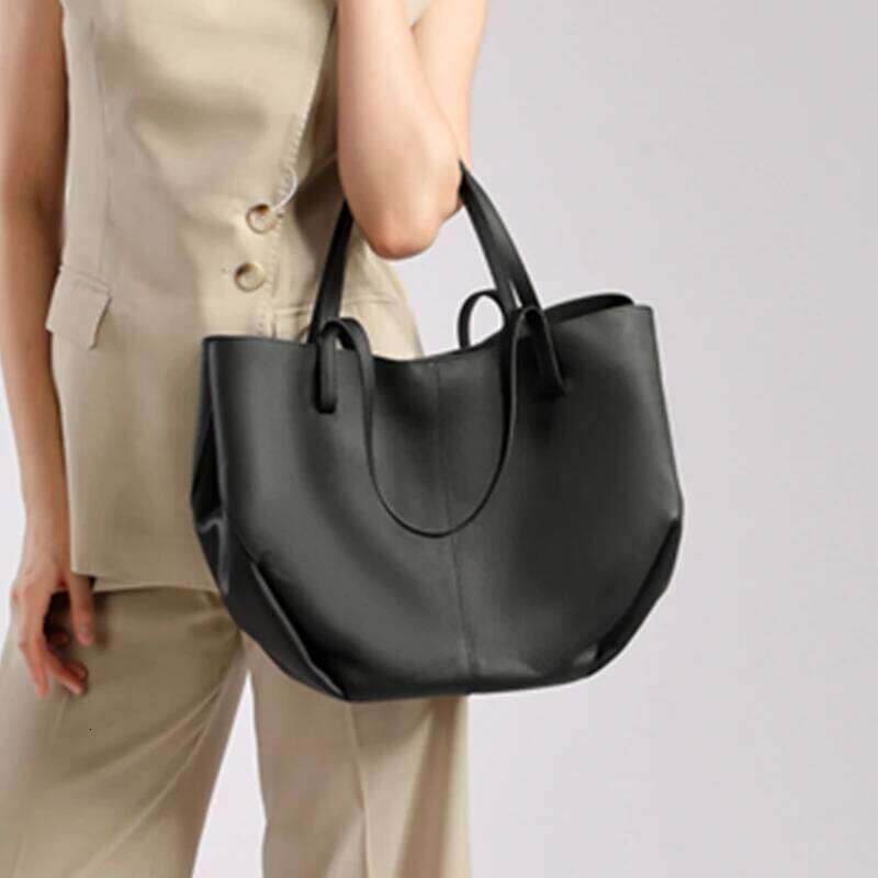 Hifashion 2 Pcs/Set Genuine Leather Tote For Women 2025 Designer Large Work Shoulder Bags Shopping Laies Handbags