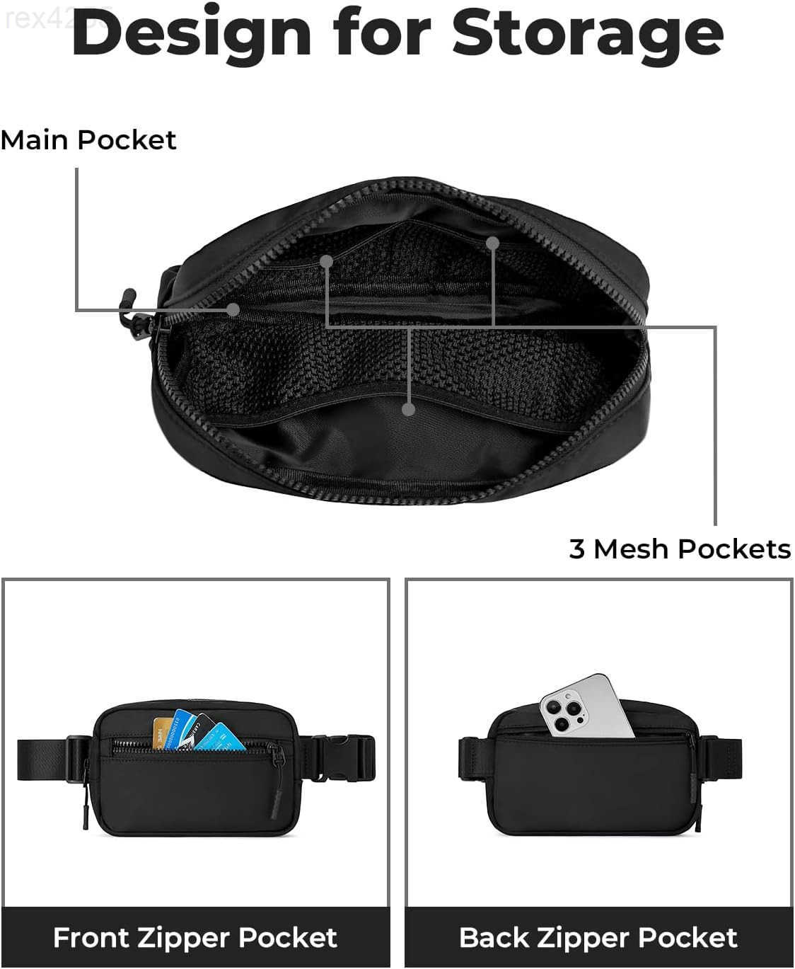 Small Sling Bag for Women and Men Crossbody Bags Trendy Fanny Packs Chest Bag with Extended StrapW250912