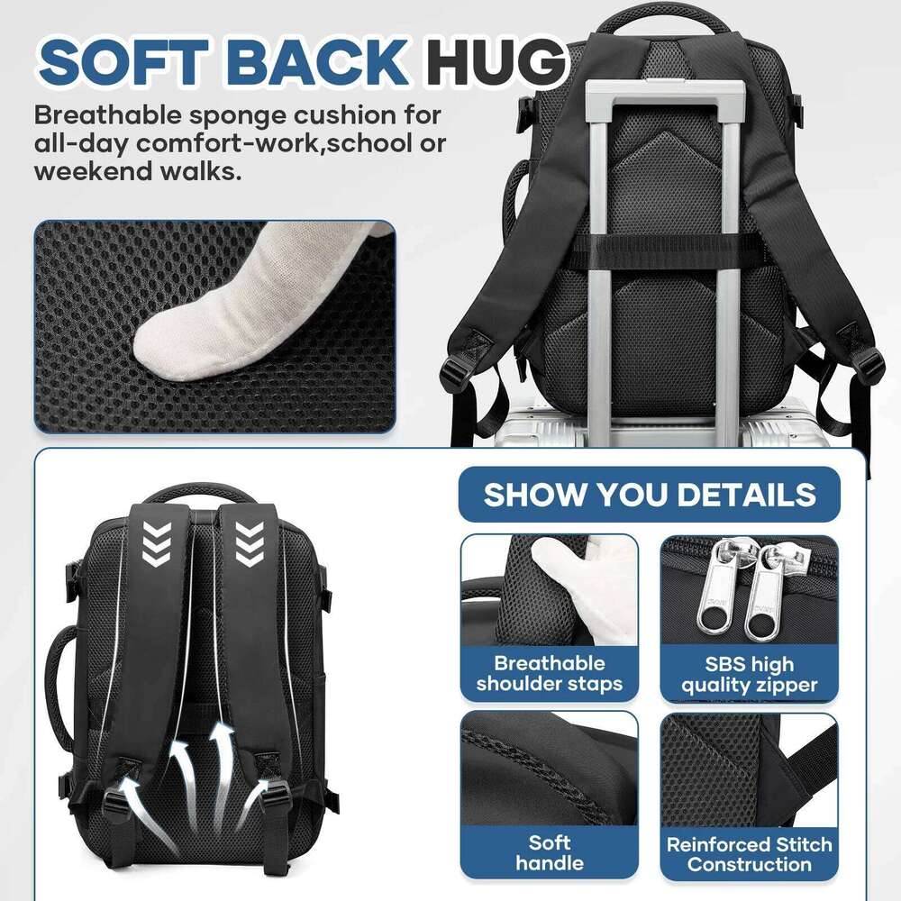 Under Seat Backpack, Wizz 40x30x20 Airplane Travel Convenient Men Laptop Backpack Outdoor Carry-On Bag