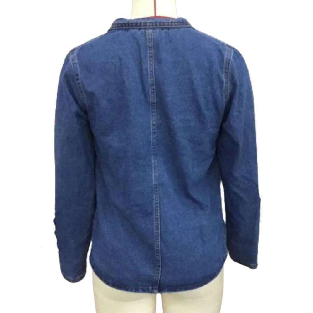 Vintage Button Jacket For Women Stand Collar Spring Winter Slim Casual Retro Jeans Outerwear Haruku Denim Coat