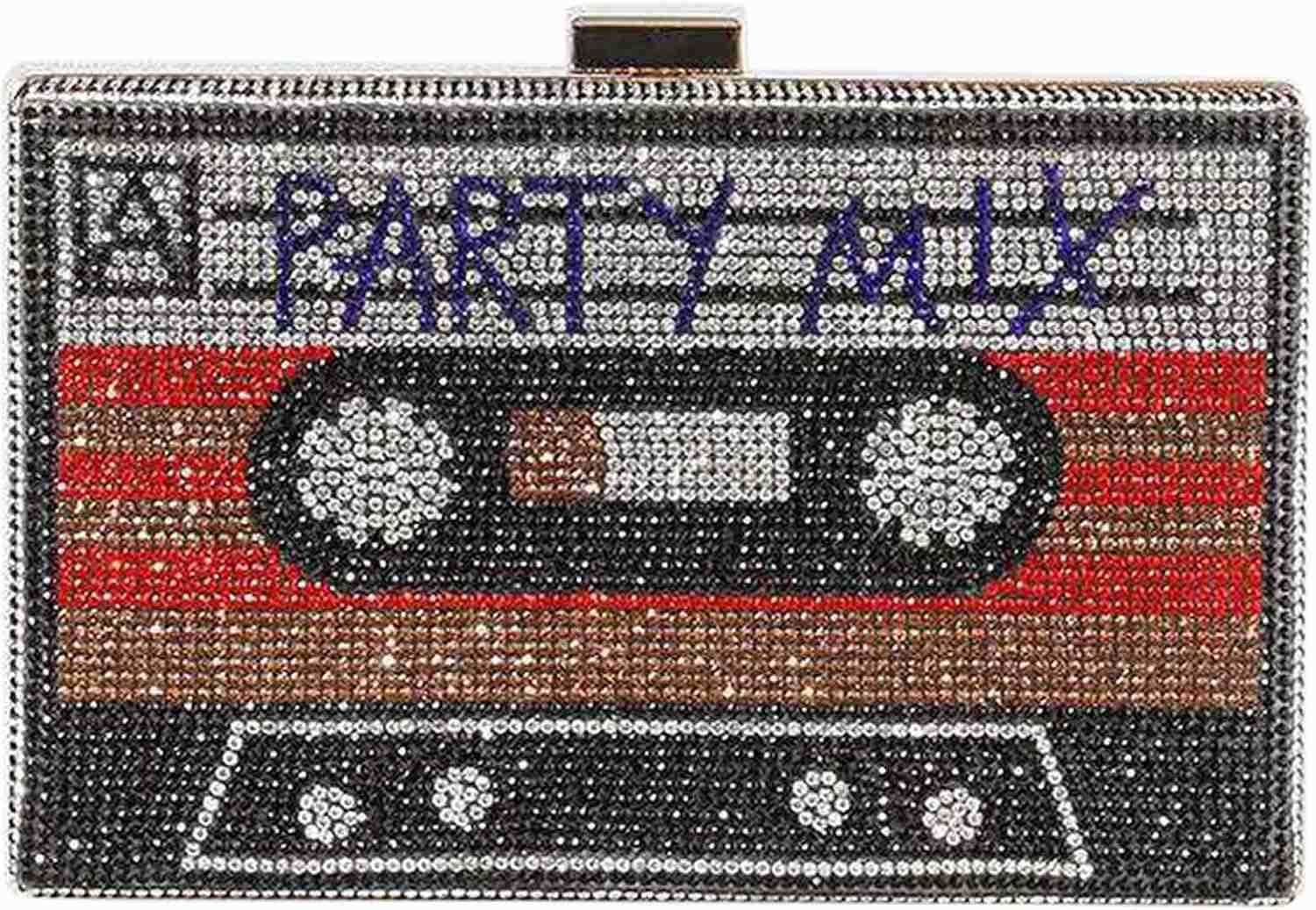 Tape Shaped Shoulder Bag Radio Recorder PU Crossbody Bag Womens Retro Evening Bag Handbag Clutch Purse M250912