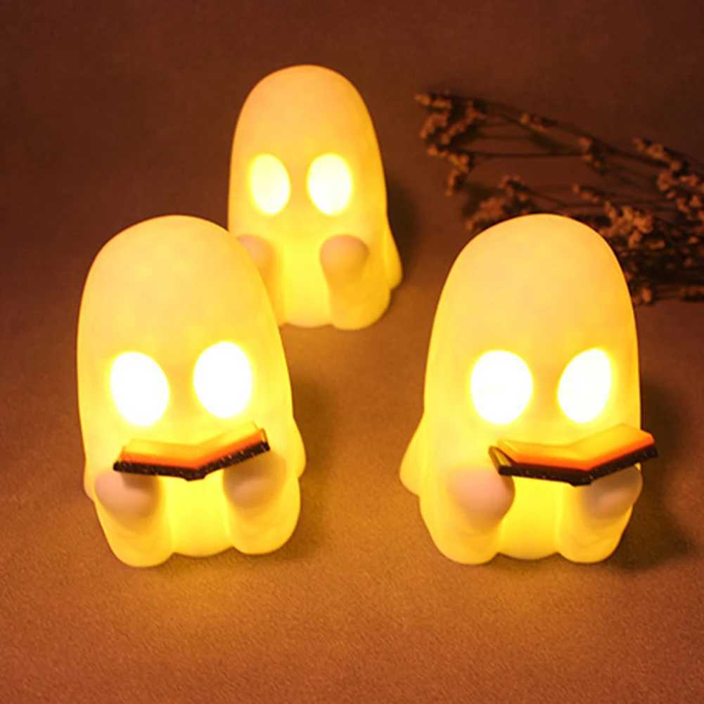 PVC Choir Ghost NightLight Flameless Flickering Candles BatteryPowered Halloween Decorative Lamp 2025 Halloween Atmosphere Prop C251122