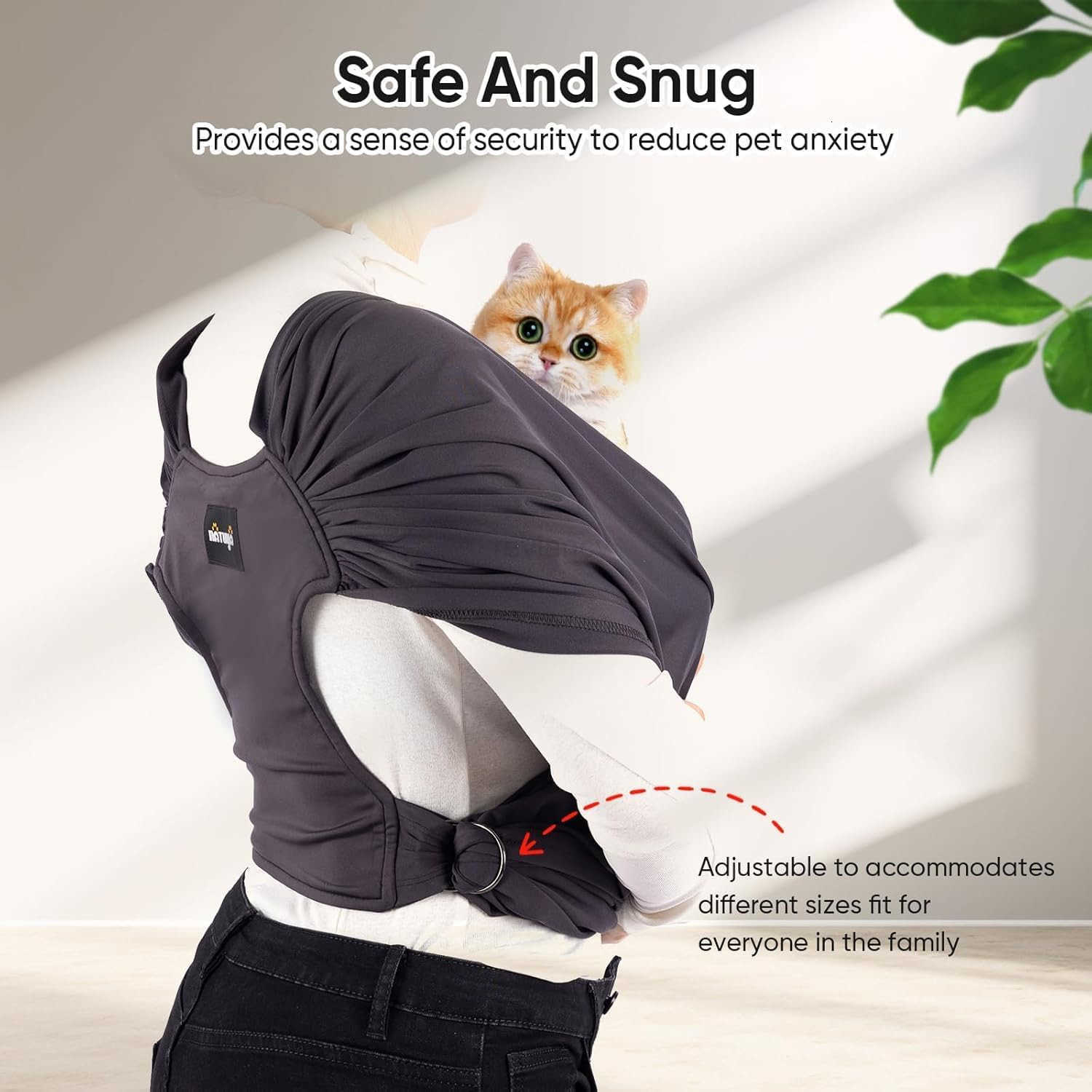 Dog Sling Carrier Small Dog Front Carrier Lightweight Hands Free Puppy Carrier AntiAnxiety Cat Sling Size Adjustable Premium Dog Carrier Sling Warp Dr