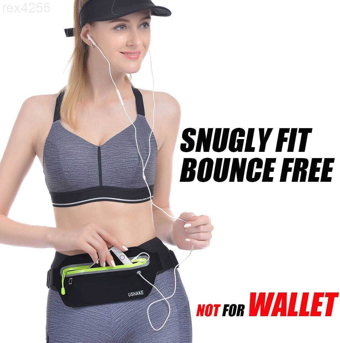 Slim Running Belt Ultra Light Bounce Free Waist Pouch Fitness Workout Belt Sport Waist Pack Exercise Waist Bag for iPhone Samsung in Running Gym Marat