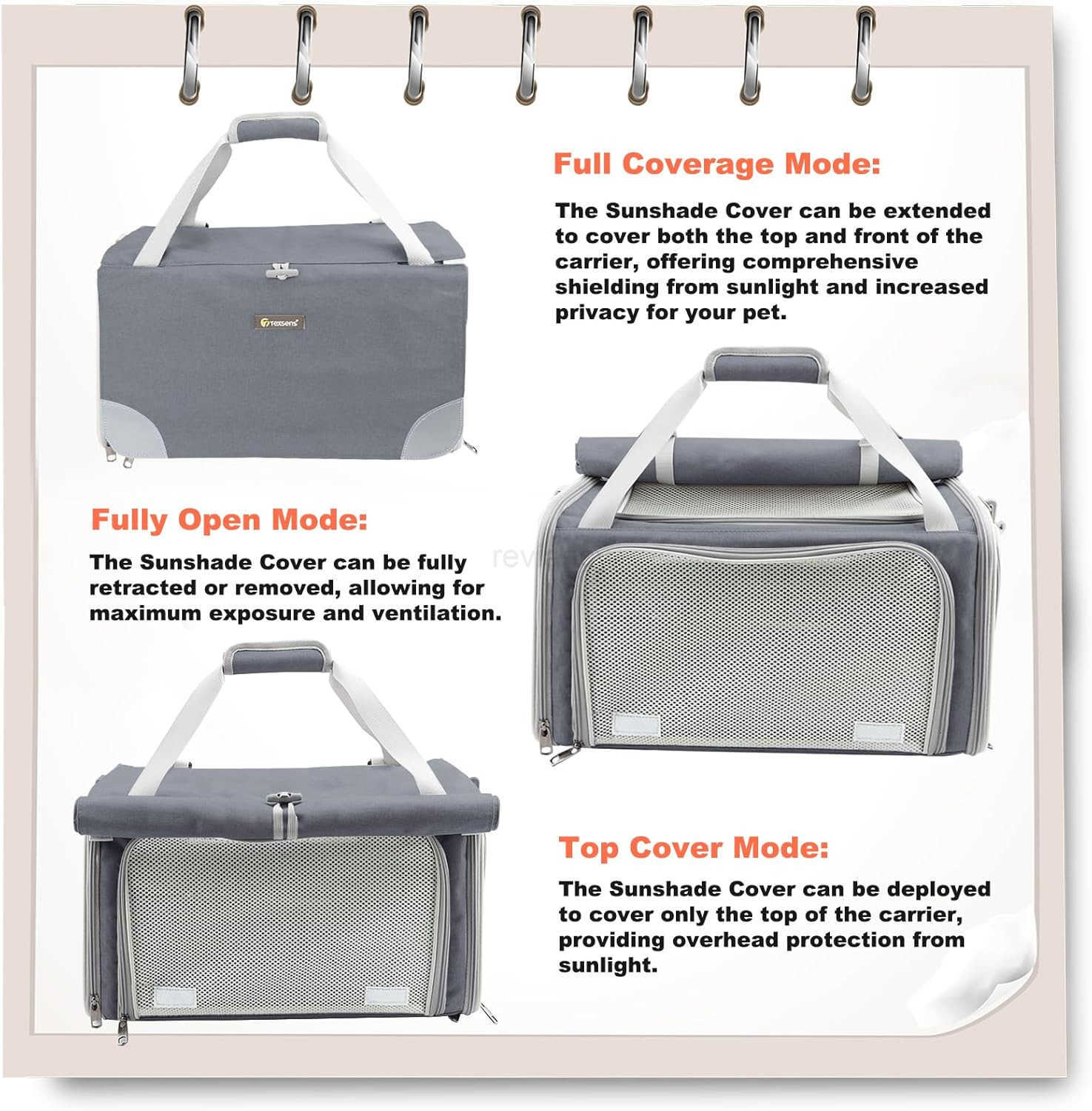 Pet Carrier Soft Sided Cat Carrier for SmallMediumLarge Cats Puppies Up to 16 lbs Collapsible Cat Bag for Outdoor Travel TSA Airline Approved with Pri