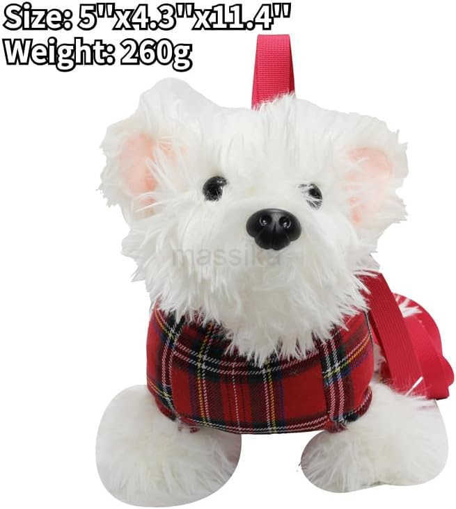 Dog Plush Crossbody Bag for Women Cute Furry Fuzzy Dog Purse Small Backpack Western Highlands Kawaii Stuffed Animal Bag M250912