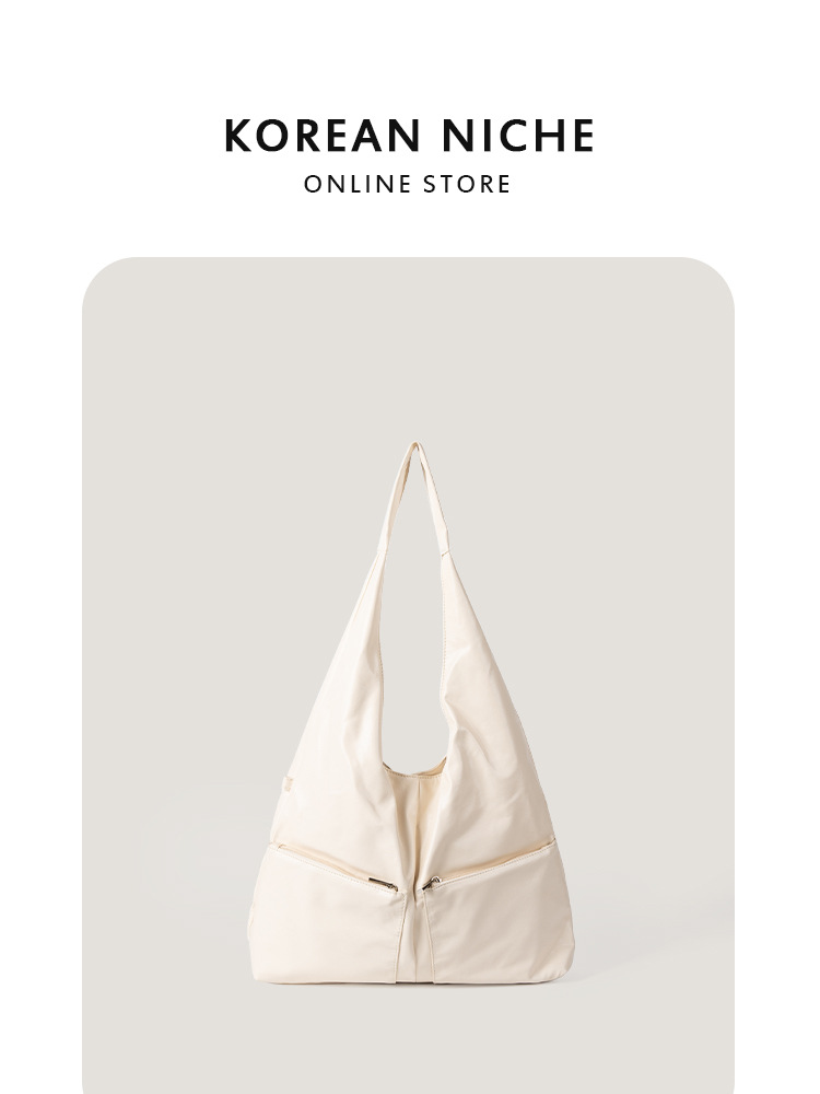 2025 Autumn Korean Minimalist Lazy Style Tote Bag, High-end Oil Wax Leather, Large Capacity Handbag and Shoulder Bag