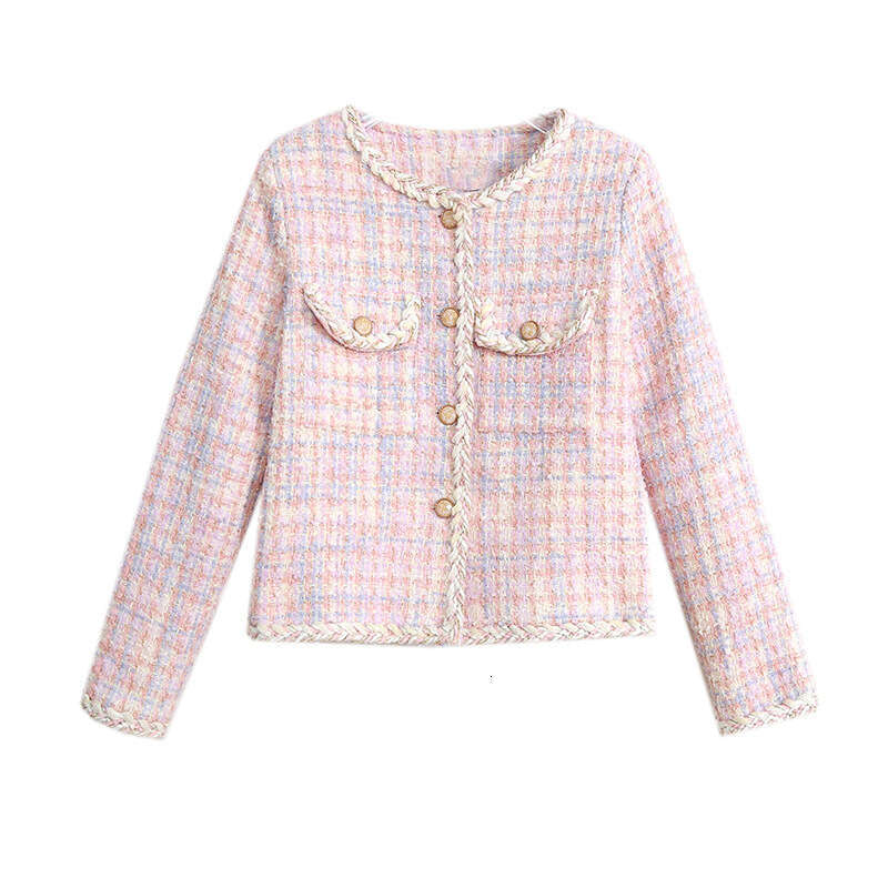 DHEssentials Elegant Socialite Short Chanel Style Coat for Women 2025 Autumn New French Slim Tweed Petite Top